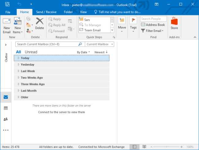 How to change outlook 2016 colors